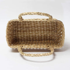 Handcrafted Seagrass Hamper Basket with Jali Pattern