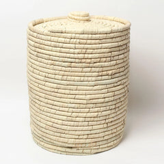 Palm Leaf Laundry Basket with Lid | Eco-Friendly & Stylish Storage Solution