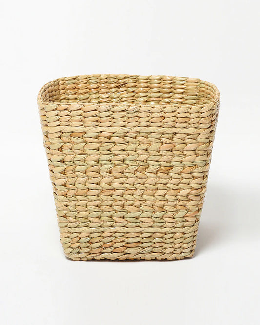 Handwoven Seagrass Dustbin & Planter | Eco-Friendly Basket