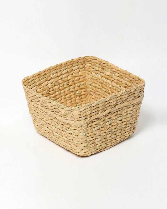 Handwoven Seagrass Dustbin & Planter | Handwoven Biodegradible Basket