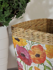 Handwoven Seagrass Dustbin for Dry Waste | Eco-Friendly Dustbin