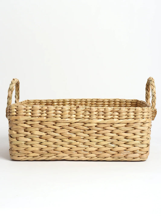 Hand-Woven Seagrass Fruit Basket with Handle | Versatile Gift Hamper and Storage Solution