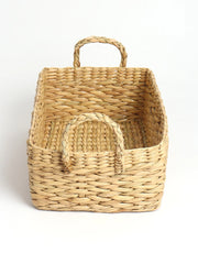 Hand-Woven Seagrass Fruit Basket with Handle | Versatile Gift Hamper and Storage Solution