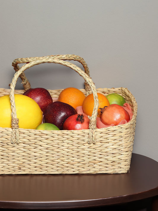 Seagrass Fruit Hamper Basket | Natural Storage & Display Solution