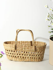 Seagrass Jali Pattern Gift Hamper & Multipurpose Basket