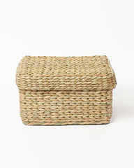 Hand-Braided Seagrass Multipurpose Tray with Lid