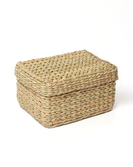 Hand-Braided Seagrass Multipurpose Tray with Lid