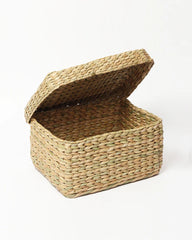 Hand-Braided Seagrass Multipurpose Tray with Lid