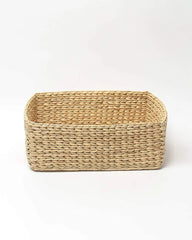 Seagrass Straw Organizer Trays Set of 4 | Hand-Braided Baskets for Storage, Décor, and Gifts