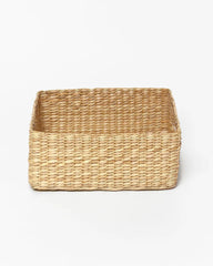 Elegant Hand-Braided Seagrass Shelf Storage Basket | Functional & Stylish Organization