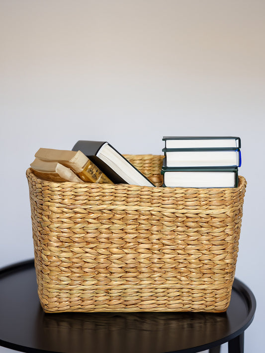 Elegant Hand-Braided Seagrass Shelf & Multipurpose Storage Basket