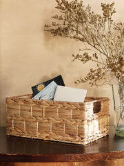 Seagrass Storage Basket & Organizer with Metal Frame