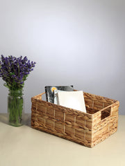 Seagrass Storage Basket & Organizer with Metal Frame