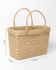 Seagrass Woven Tiffin & Multipurpose Basket | Artisanal Storage for Everyday Use