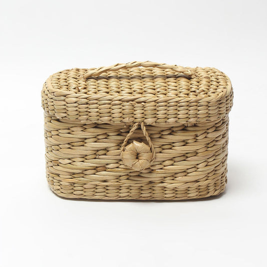 Seagrass Tissue & Jewelry Storage Box with Lid