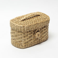 Seagrass Tissue & Jewelry Storage Box with Lid